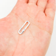 20MM White Sterling Silver Oval Clasp